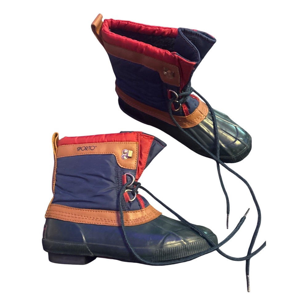 Sporto Womens Vintage 90s Colorblock‎ Thermolite Duck Boots, Size 7